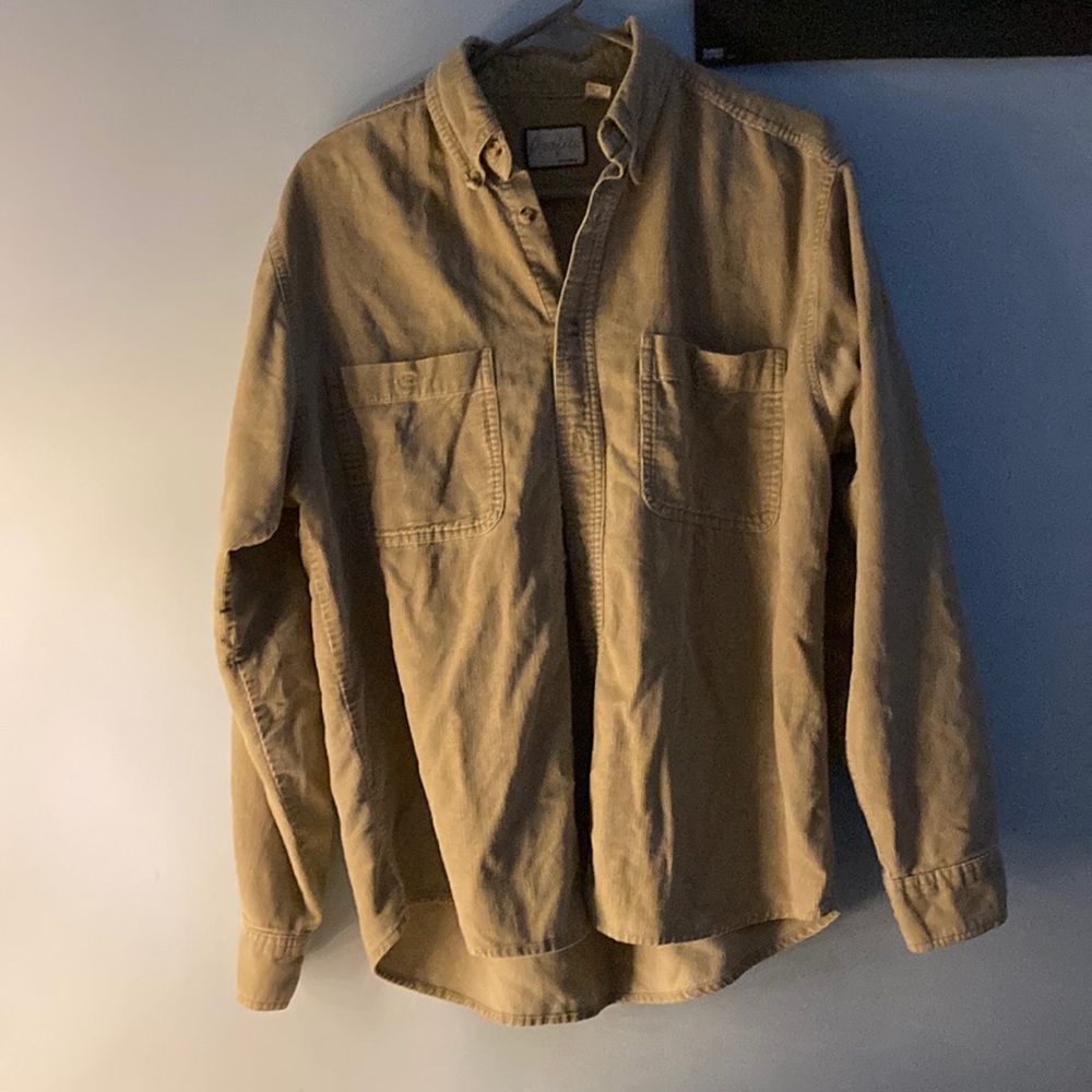 Brown button-up corduroy jacket